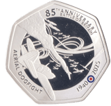 2025 SILVER PROOF AERIAL DOGFIGHT 50P - 50P REGIONAL ISSUES - Cambridgeshire Coins