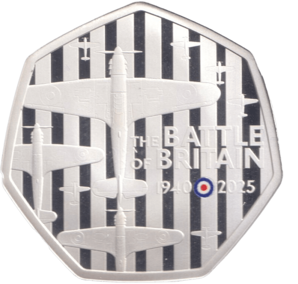 2025 SILVER PROOF BATTLE OF BRITAIN 50P - 50P REGIONAL ISSUES - Cambridgeshire Coins