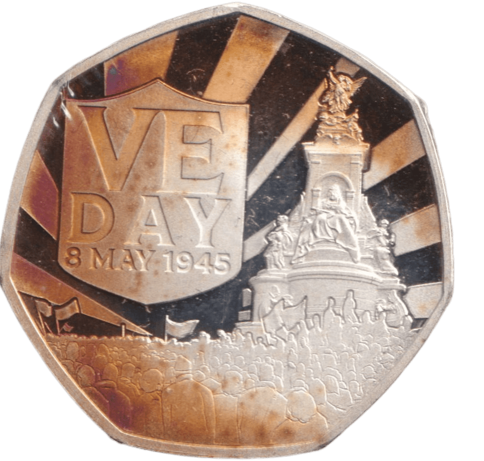 2025 SILVER PROOF PIEDFORT VE DAY PITCAIRN ISLANDS - 50P REGIONAL ISSUES - Cambridgeshire Coins