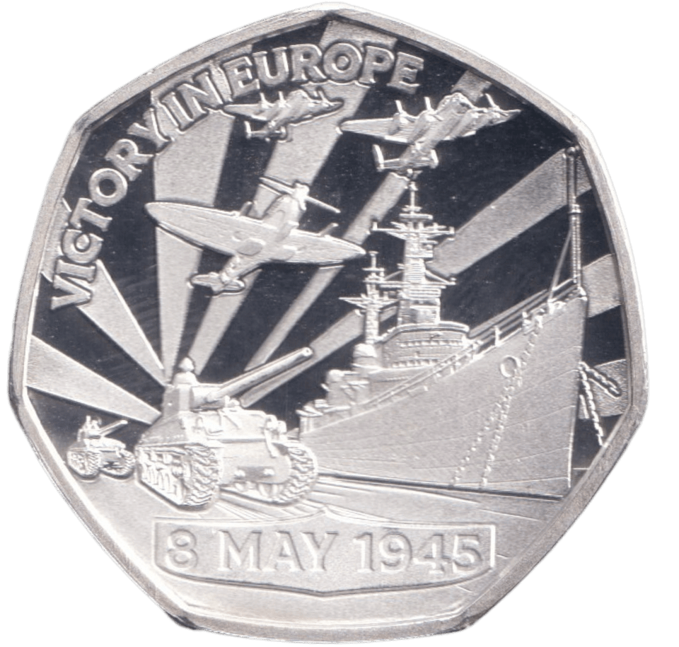 2025 SILVER PROOF TRIPLE PIEDFORT VE DAY PITCAIRN ISLANDS - 50P REGIONAL ISSUES - Cambridgeshire Coins