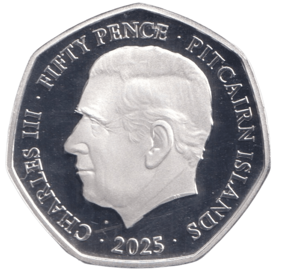 2025 SILVER PROOF VE DAY 50P PITCAIRN ISLAND - 50P REGIONAL ISSUES - Cambridgeshire Coins