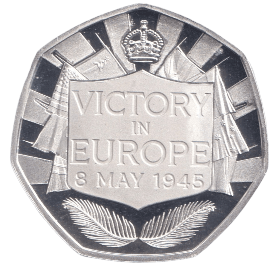2025 SILVER PROOF VE DAY 50P PITCAIRN ISLAND - 50P REGIONAL ISSUES - Cambridgeshire Coins