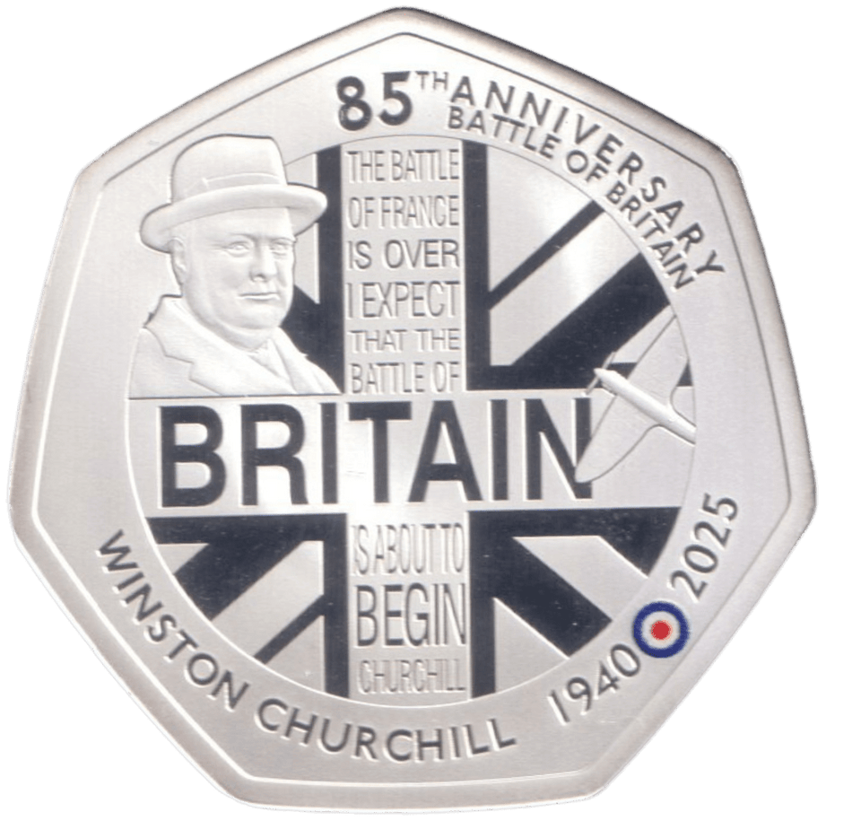 2025 SILVER PROOF WINSTON CHURCHILL 50P - 50P REGIONAL ISSUES - Cambridgeshire Coins