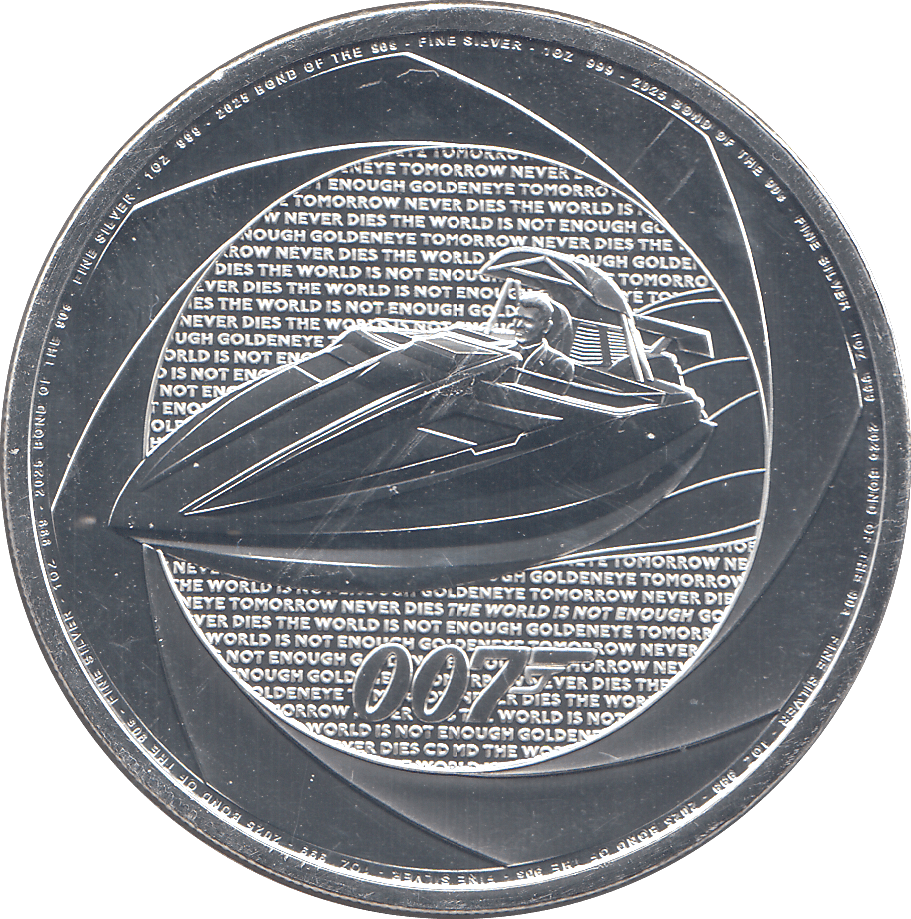 2025 SILVER TWO POUNDS 007 JAMES BOND ( BU ) - SILVER WORLD COINS - Cambridgeshire Coins