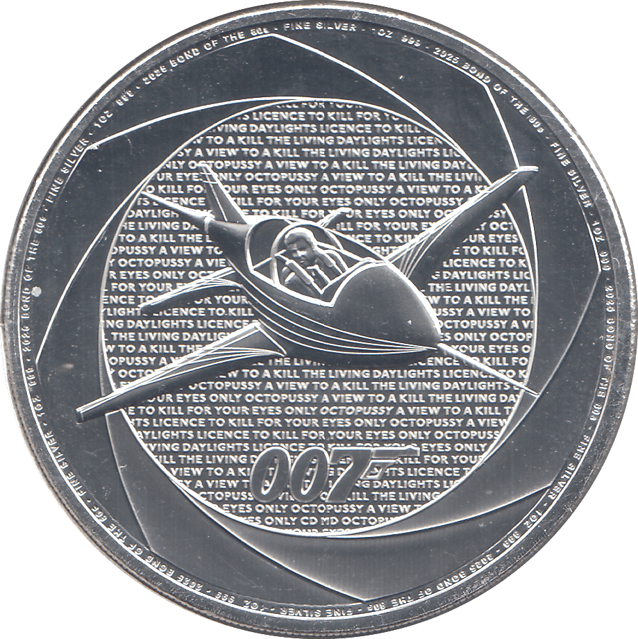 2025 SILVER TWO POUNDS 007 JAMES BOND ( BU ) - SILVER WORLD COINS - Cambridgeshire Coins