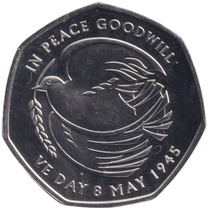 2025 THE PEACE GOODWILL VE DAY 50P ( BU ) - 50p BU - Cambridgeshire Coins