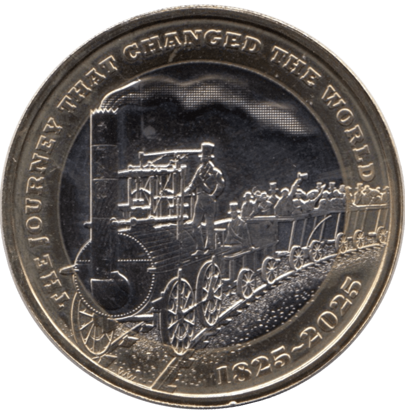 2025 TWO POUNDS BRILLIANT UNCIRCULATED RAILWAY 200 YEARS COMMEMORATIVE - £2 BU - Cambridgeshire Coins