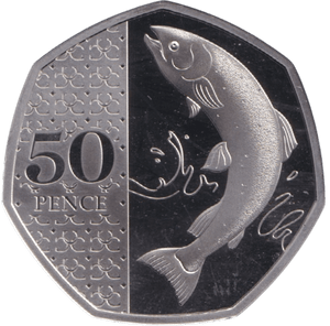 2026 50P PROOF SALMON KING CHARLES III - 50p PROOF - Cambridgeshire Coins