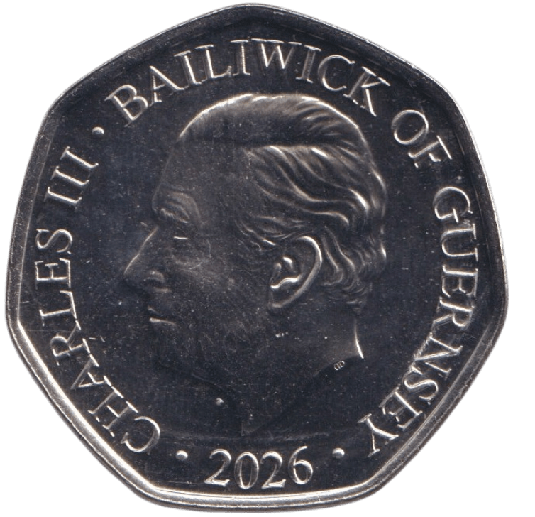 2026 50P ST GEORGE OF ENGLAND BAILIWICK OF GUERNSEY ( BU ) - 50p BU - Cambridgeshire Coins