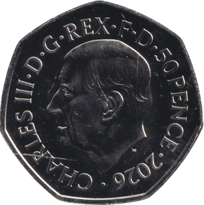 2026 BRILLIANT UNCIRCULATED 50P CENTENARY OF THE BRITISH GRAND PRIX BU - 50p BU - Cambridgeshire Coins