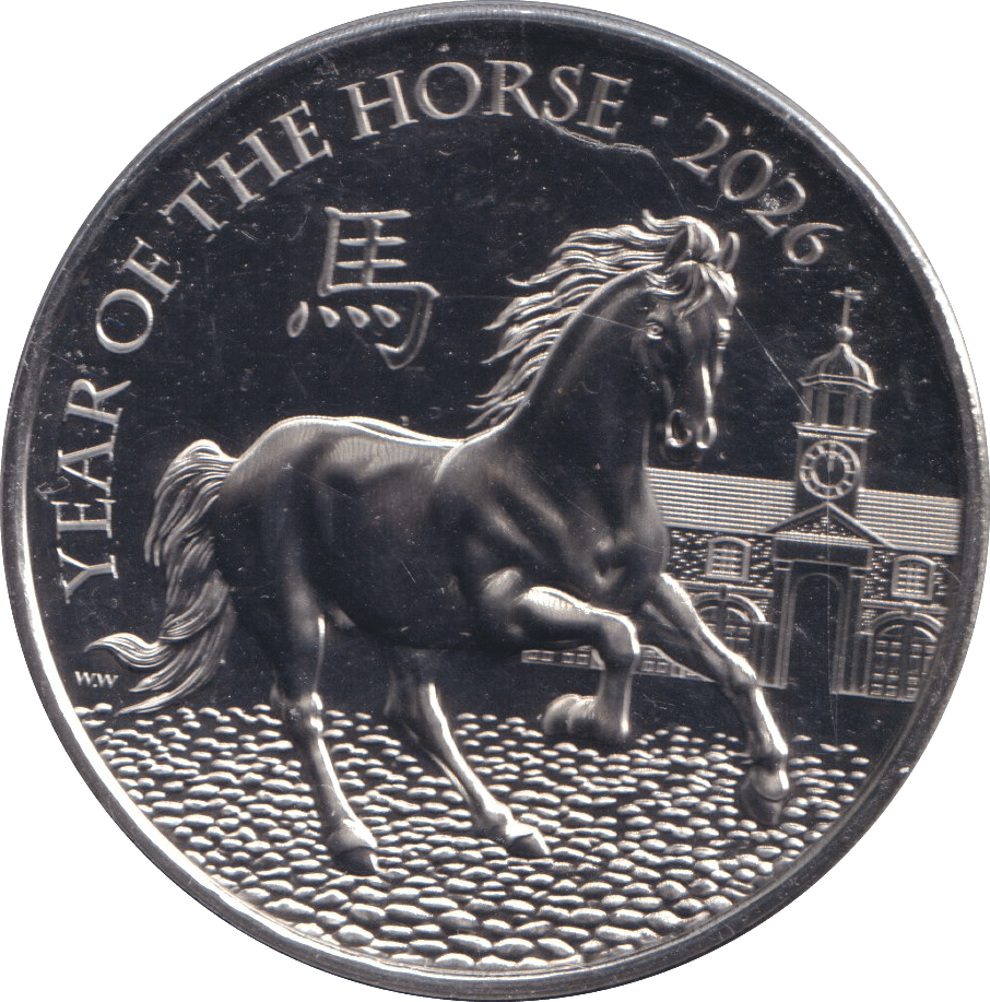 2026 BRILLIANT UNCIRCULATED £5 COIN YEAR OF THE HORSE BU - £5 BU - Cambridgeshire Coins