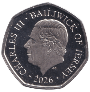 2026 PROOF 50P 50 YEARS OF CONCORDE BAILWICK OF JERSEY - 50p PROOF - Cambridgeshire Coins