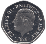 2026 PROOF 50P CONCORDE ANNIVERSARY BAILIWICK OF JERSEY - WORLD COINS - Cambridgeshire Coins