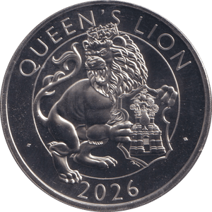 2026 QUEEN'S LION FIVE POUNDS ( BU ) - SILVER PROOF - Cambridgeshire Coins