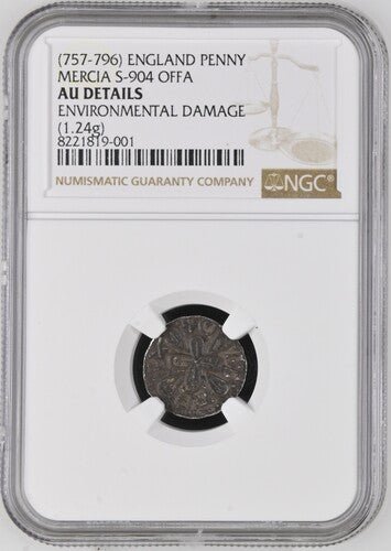 757 - 796 ENGLAND OFFA PENNY MERCIA S - 904 (NGC) ENVIRONMENTAL DAMAGE - NGC SILVER COINS - Cambridgeshire Coins