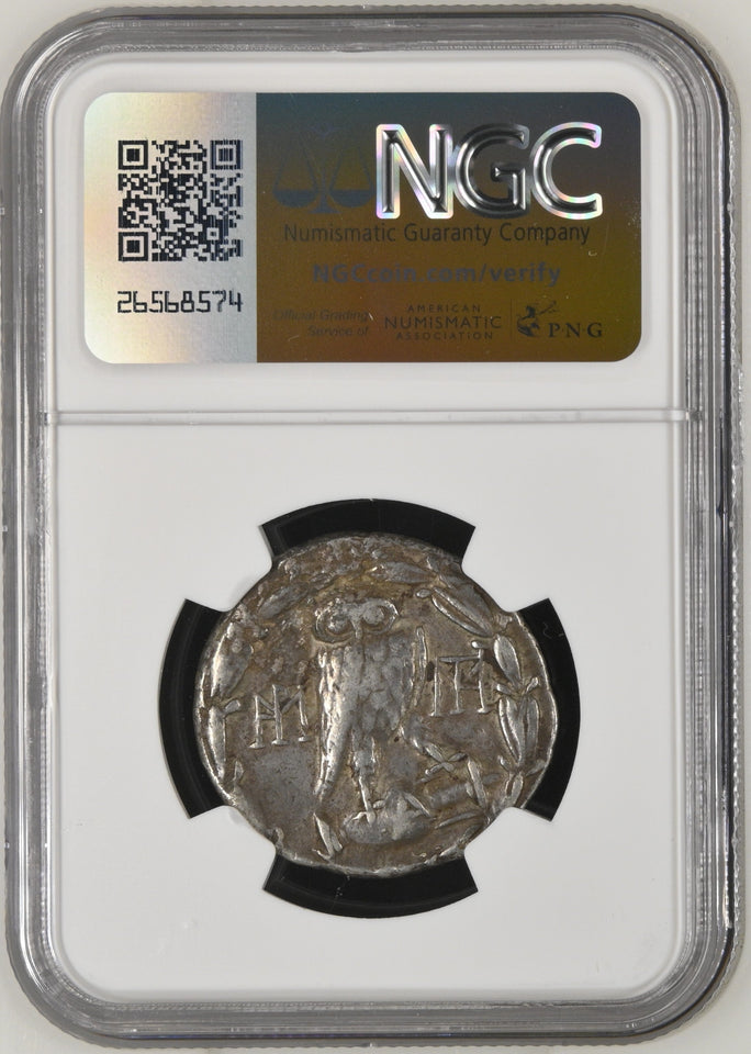 86 - 84 BC ATTICA ATHENS 2ND - 1ST CENTURIES BC AR TETRADRACHM ( 16.03G) C 86 - 84 BC UNDER SULLA ATHENA / OWL ON AMPHORA - NGC OTHER COINS - Cambridgeshire Coins