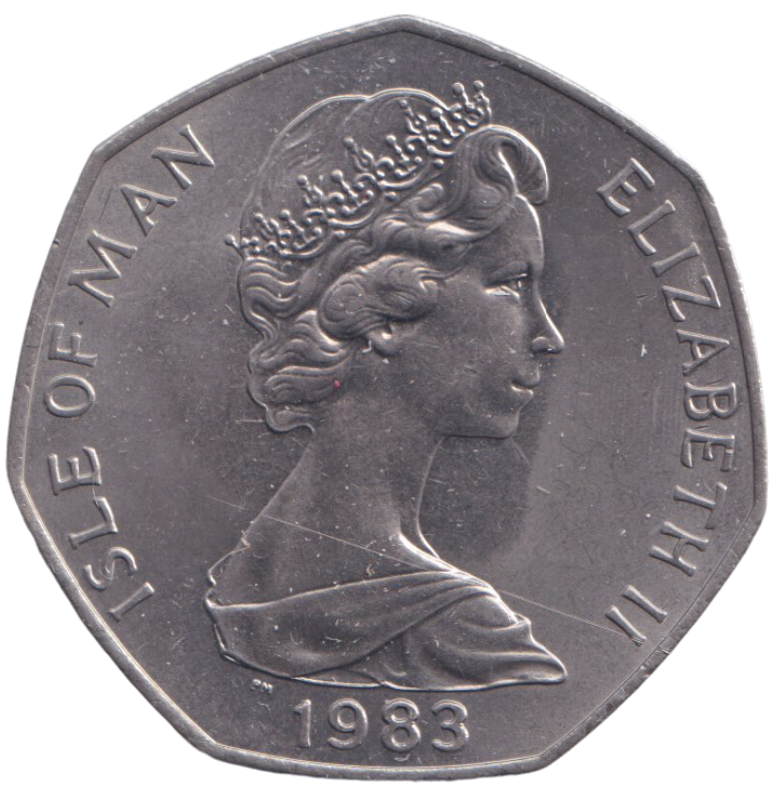 1983 CHRISTMAS LARGE 50P FORD MODEL T ISLE OF MAN ( UNC ) AC