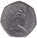 1983 CHRISTMAS LARGE 50P FORD MODEL T ISLE OF MAN ( UNC ) AC