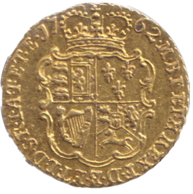 1762 GOLD QUARTER GUINEA ( EF )