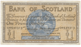 1955 £1 BANK OF SCOTLAND REF SCOT 81