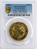 2023 GOLD PROOF YALE OF BEAUFORT AU ROYAL TUDOR BEASTS PCGS MS65