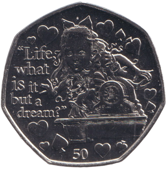 2021 LOOKING GLASS ALICE 50P ISLE OF MAN ( BU ) – Cambridgeshire Coins