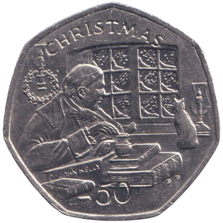 2000 CHRISTMAS 50P BIBLE TRANSACTION ISLE OF MAN ( UNC ) BB