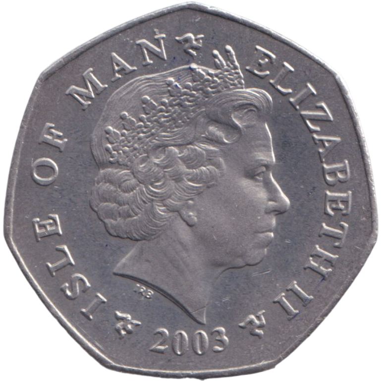 2003 CHRISTMAS 50P SNOWMAN & JAMES ISLE OF MAN ( PROOF ) BB