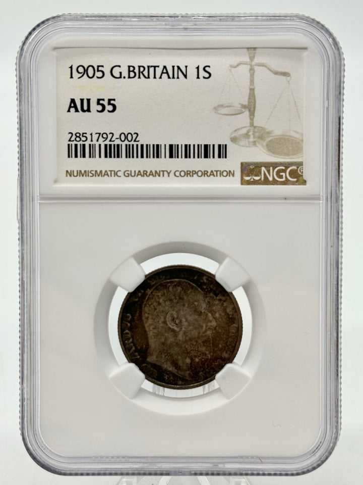 1905 1 SHILLING (NGC) AU 55