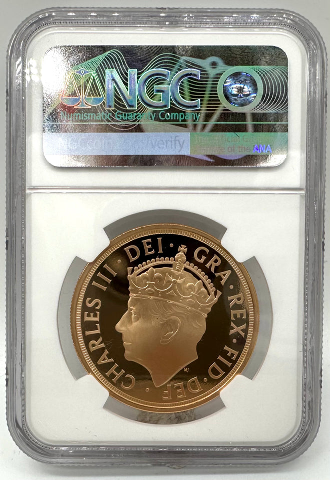 2023 GOLD 5 SOVEREIGN KING CHARLES III (NGC) PF69 ULTRA CAMEO