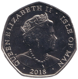 2018 65 SAPPHIRE ANNIVERSARY 50P ISLE OF MAN ( BU )