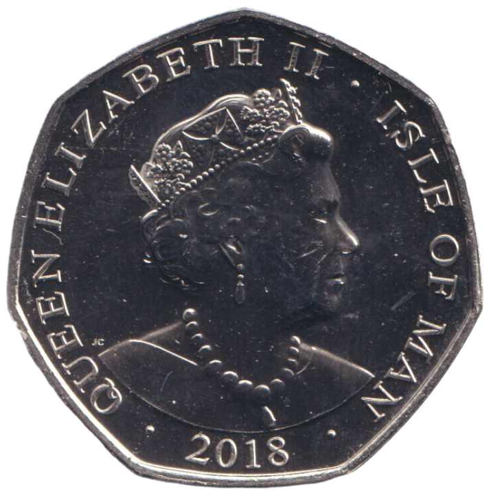 2018 IMPERIAL STATE CROWN 50P ISLE OF MAN ( BU )