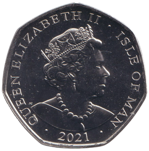 2021 CHESHIRE CAT 50P ISLE OF MAN ( BU )