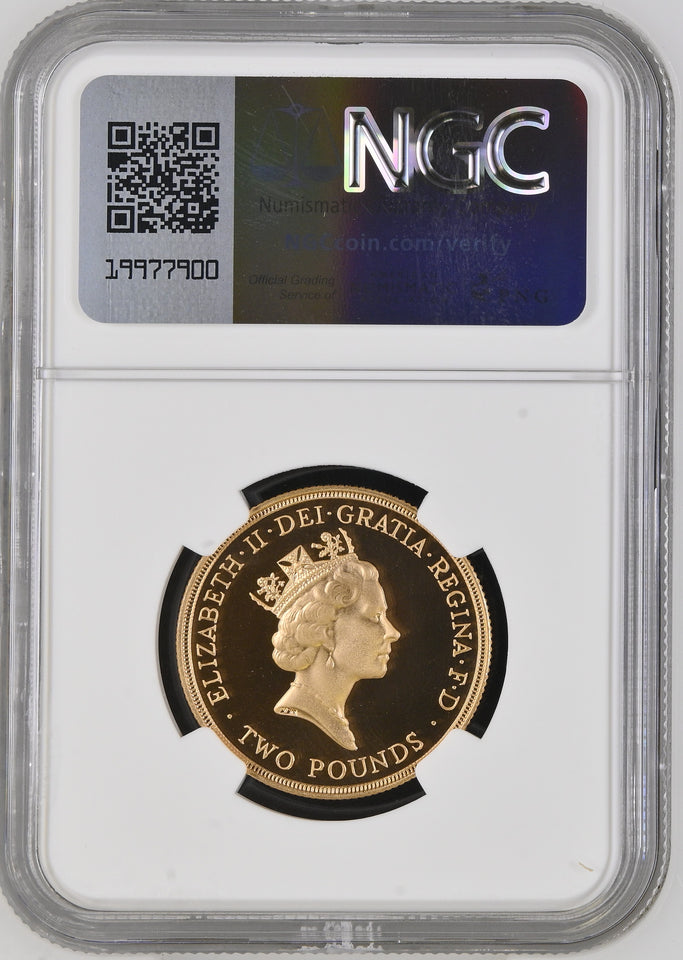 1994 GOLD PROOF £2 DOUBLE SOVEREIGN BANK OF ENGLAND (NGC) PF69 ULTRA CAMEO
