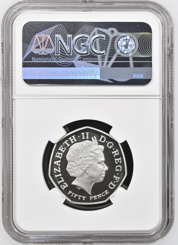 2009 SILVER PROOF PIEDFORT 50P KEW GARDENS PF69 ULTRA CAMEO