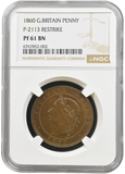 1860 PENNY P-2113 RESTRIKE NGC PF 61 BN