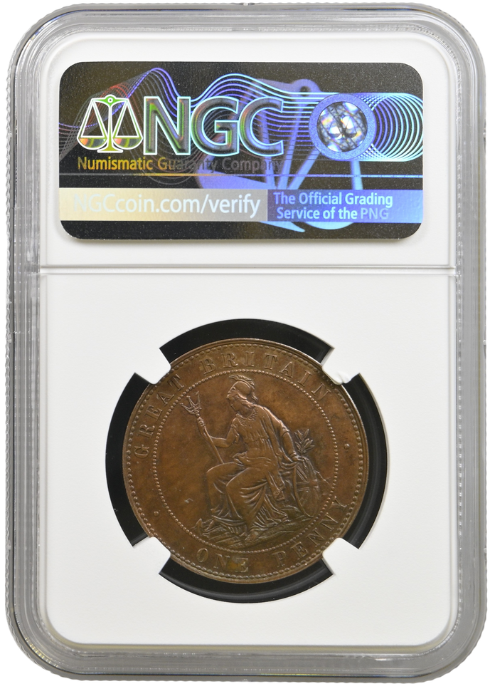 1860 PENNY P-2113 RESTRIKE NGC PF 61 BN