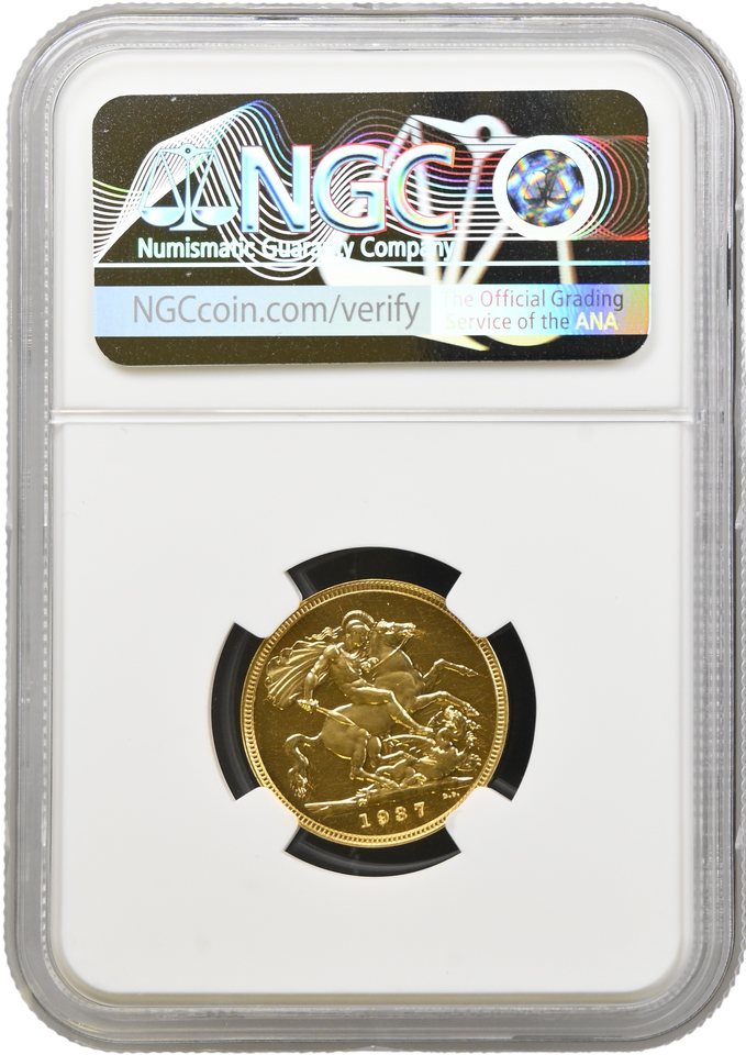 1937 GOLD PROOF SOVEREIGN NGC PF 62