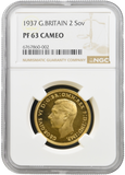 1937 GOLD PROOF DOUBLE SOVEREIGN NGC PF 63 CAMEO