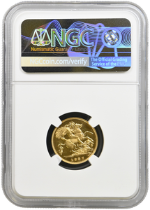 1937 GOLD PROOF HALF SOVEREIGN NGC PF 63 CAMEO
