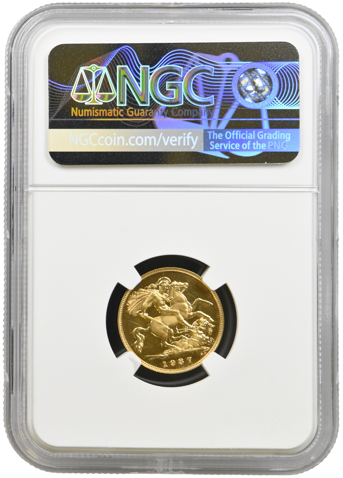 1937 GOLD PROOF HALF SOVEREIGN NGC PF 63 CAMEO