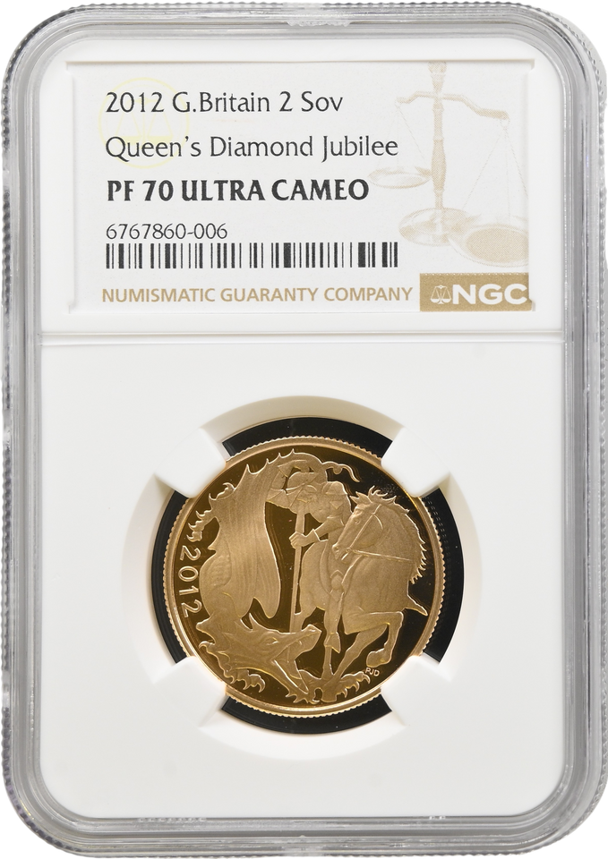 2012 GOLD PROOF DOUBLE SOVEREIGN NGC PF 70 ULTRA CAMEO