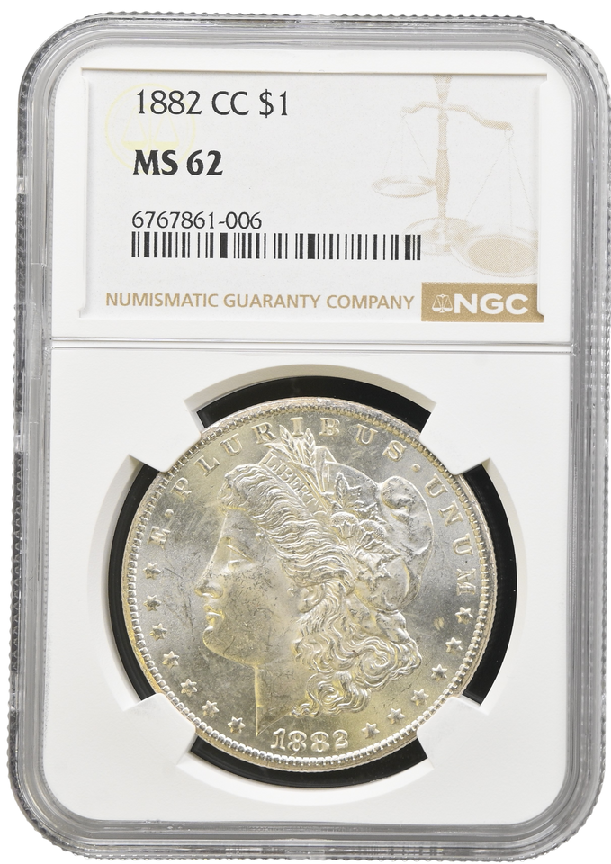 1882 CARSON CITY MORGAN DOLLAR NGC MS 62