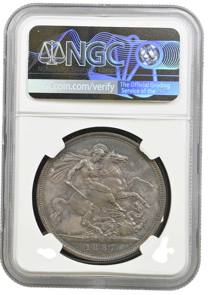 1887 PROOF CROWN NGC PF 61
