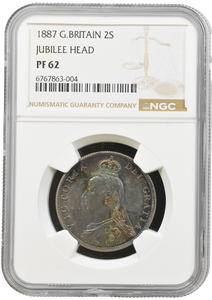 1887 PROOF FLORIN NGC PF 62