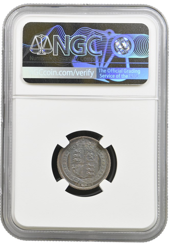 1887 PROOF SIXPENCE NGC PF 62