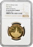 2015 GOLD PROOF £2 THE NAVY WW1 CENTENARY PF 68 ULTRA CAMEO NGC