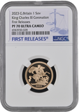 2023 GOLD PROOF SOVEREIGN KING CHARLES III CORONATION NGC PF 70