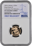 2023 GOLD PROOF HALF SOVEREIGN CORONATION NGC PF 70