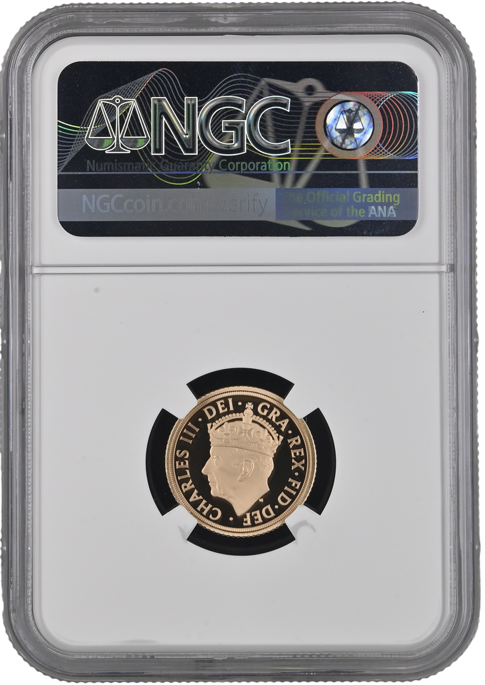 2023 GOLD PROOF HALF SOVEREIGN CORONATION NGC PF 70